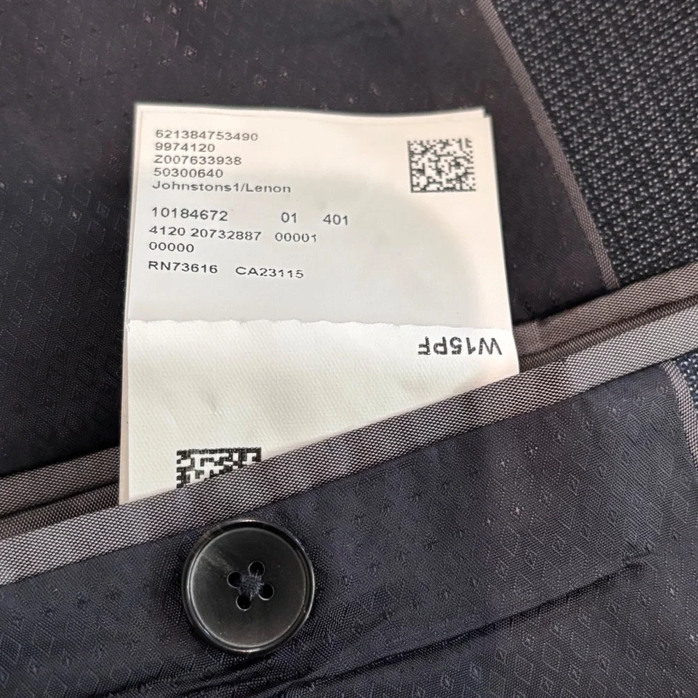 Hugo‎ Boss Blazer Mens 38R Navy Blue Lanificio Tesse Super 100 Wool Sport Coat